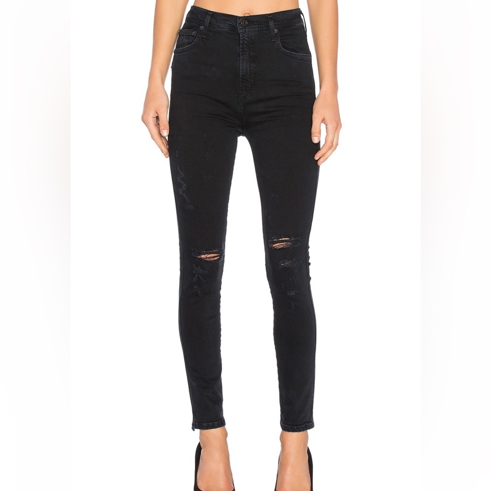 Agolde Roxanne Super High Rise Skinny Jeans - Picture 1 of 5